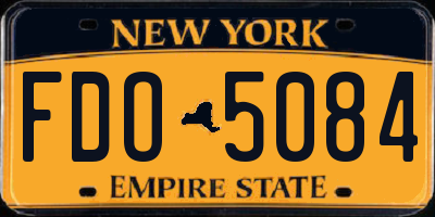 NY license plate FDO5084