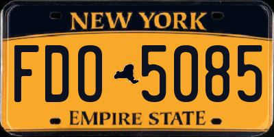 NY license plate FDO5085
