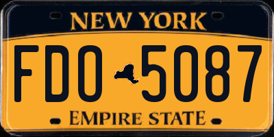 NY license plate FDO5087