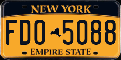 NY license plate FDO5088