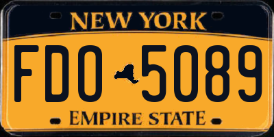 NY license plate FDO5089