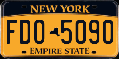 NY license plate FDO5090