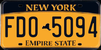 NY license plate FDO5094