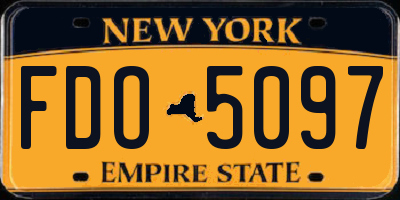 NY license plate FDO5097