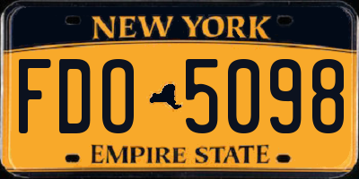 NY license plate FDO5098