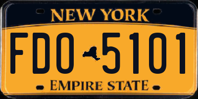 NY license plate FDO5101