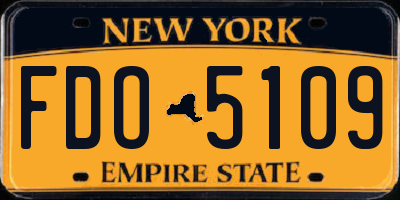NY license plate FDO5109
