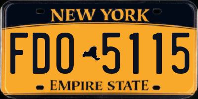 NY license plate FDO5115