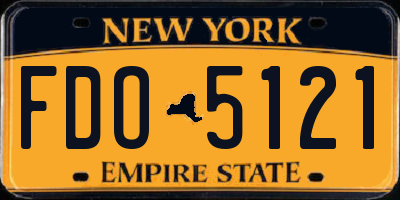 NY license plate FDO5121