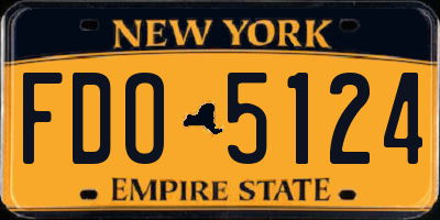 NY license plate FDO5124