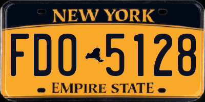 NY license plate FDO5128