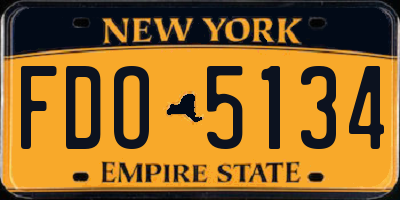NY license plate FDO5134