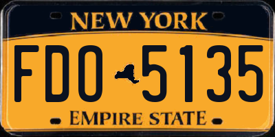 NY license plate FDO5135