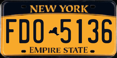 NY license plate FDO5136