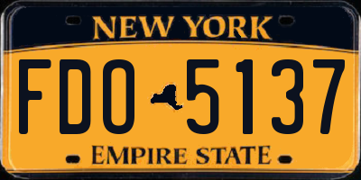 NY license plate FDO5137