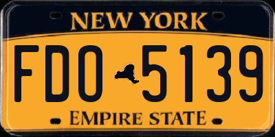 NY license plate FDO5139
