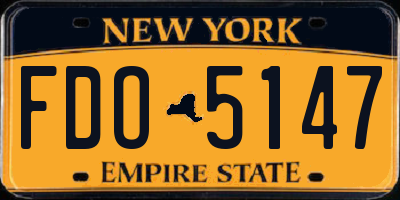 NY license plate FDO5147