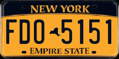 NY license plate FDO5151