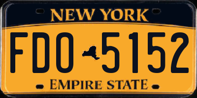 NY license plate FDO5152