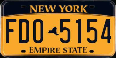 NY license plate FDO5154