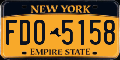 NY license plate FDO5158
