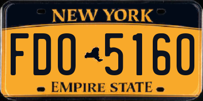 NY license plate FDO5160