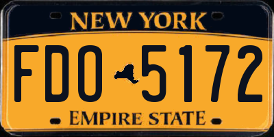 NY license plate FDO5172