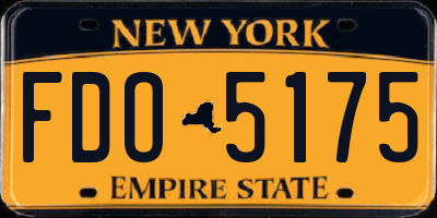 NY license plate FDO5175