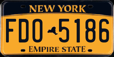 NY license plate FDO5186
