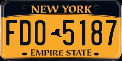 NY license plate FDO5187