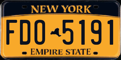 NY license plate FDO5191