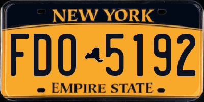 NY license plate FDO5192