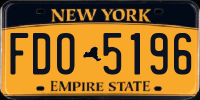 NY license plate FDO5196