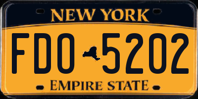 NY license plate FDO5202