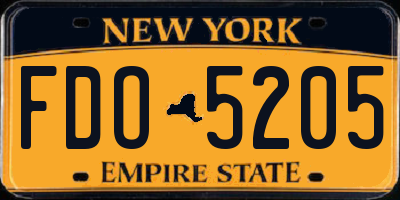 NY license plate FDO5205