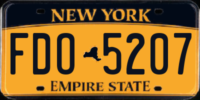 NY license plate FDO5207