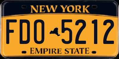 NY license plate FDO5212