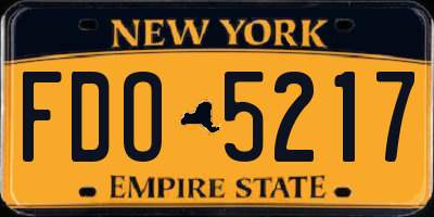 NY license plate FDO5217
