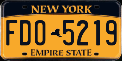 NY license plate FDO5219