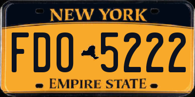 NY license plate FDO5222