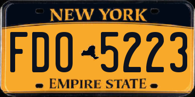 NY license plate FDO5223