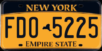 NY license plate FDO5225