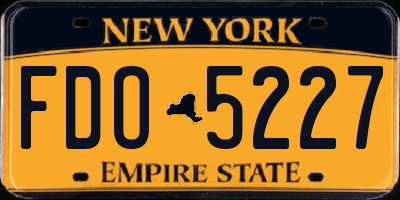 NY license plate FDO5227