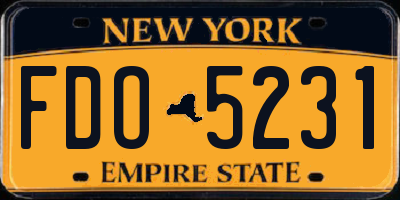 NY license plate FDO5231
