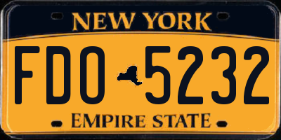 NY license plate FDO5232