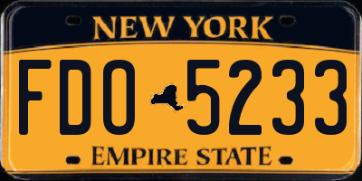 NY license plate FDO5233