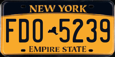 NY license plate FDO5239
