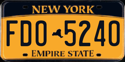 NY license plate FDO5240
