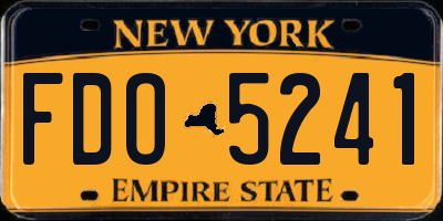 NY license plate FDO5241