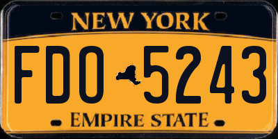 NY license plate FDO5243